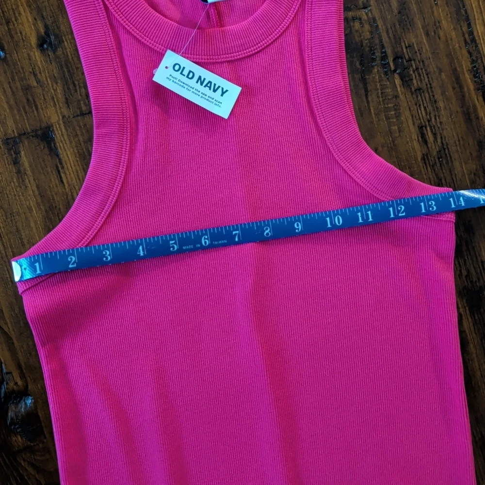 Old Navy Bright Pink Tank Mini Bodycon Dress Size Small New - Picture 7 of 15